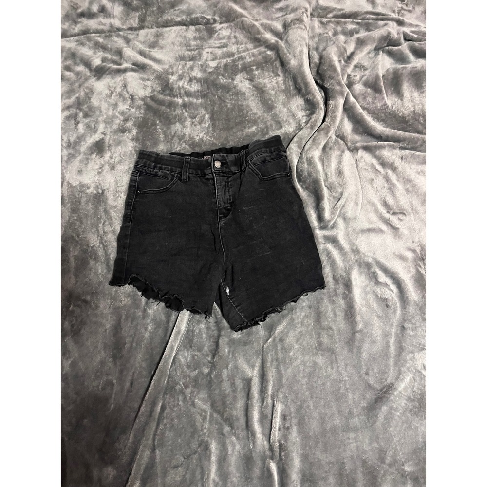 Sono Basics Collection Black Denim Cut Off Shorts Raw Hem Size 11/30